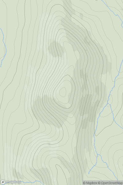 Thumbnail image for Wood Hill [The River Tweed to the English Border] showing contour plot for surrounding peak